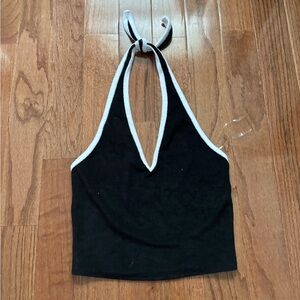 NWOT bozzolo tillys terry cloth black halter tie back tank top